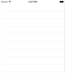 Blank UITableView
